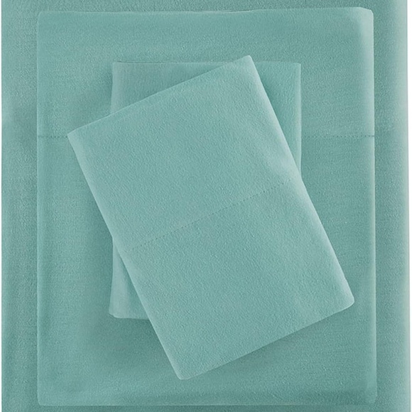 Bedding-Set, Matching Pillow Case, Twin, 3 Piece , Aqua - Picture 2 of 4